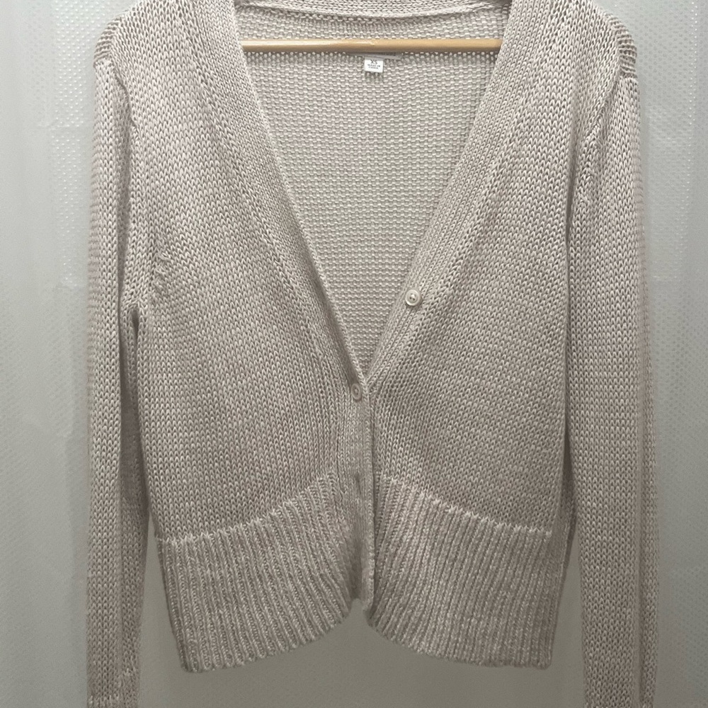 Signature Cream Knit Cardigan Sweater